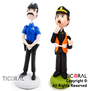 ADORNO PROFESION POLICIA HOMBRE A. PORCELANA FRIA x 1